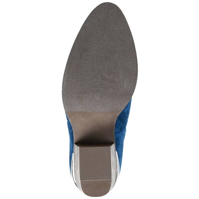 Journee Collection Women's Issla Pull On Stacked Heel Booties