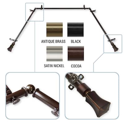 InStyleDesign Tower 13/16" Bay curtain rod 20"-36", 38"-72"