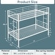 preview thumbnail 5 of 28, Elegant Twin Over Twin Bunk Bed, Metal Structure Bedframe with Safety Guardrails, 2 ladders and Space Saving Design, White