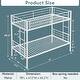 preview thumbnail 20 of 28, Twin over Twin Metal Bunk Bed with Safety Guardrails