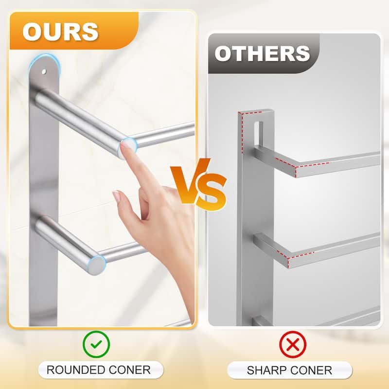 WOWOW Modern 3-Tier Wall Mounted Towel Rack