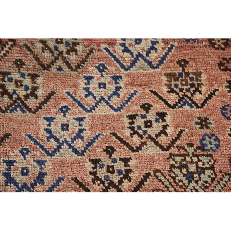 Vegetable Dye Shiraz Persian Antique Area Rug Hand-knotted Wool Carpet - 4'10"x 7'7"