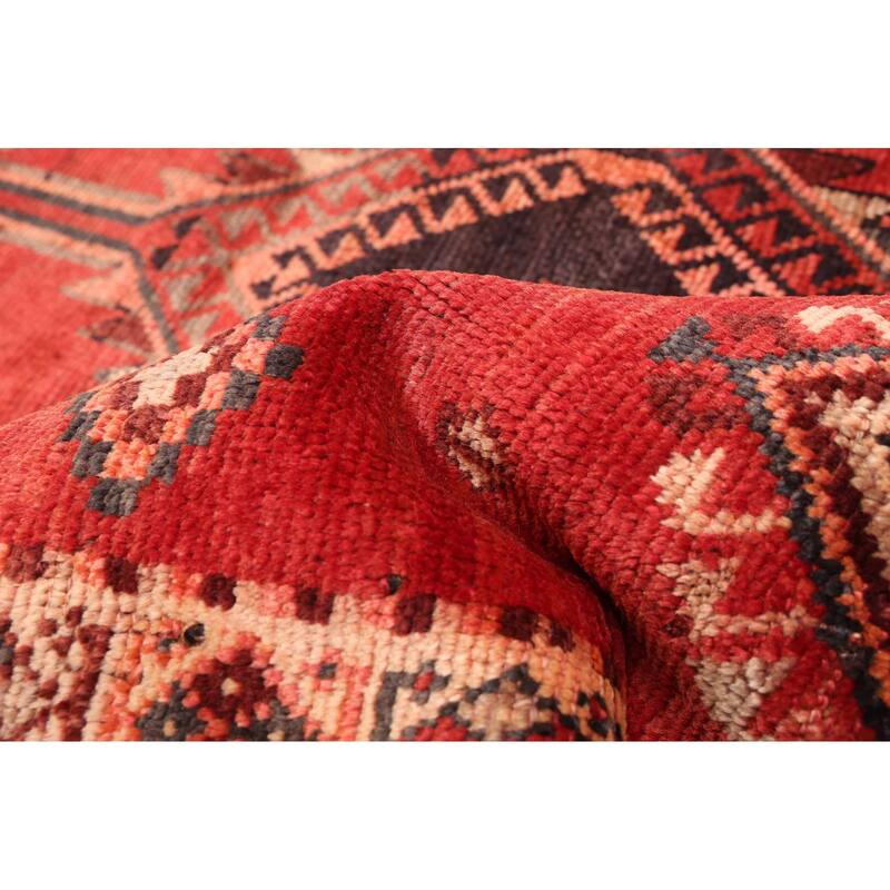 ECARPETGALLERY Hand-knotted Melis Vintage Red Wool Rug - 5'5 x 8'11