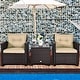 preview thumbnail 58 of 81, Costway 3PCS Patio Rattan Furniture Set Cushioned Conversation Set - See Details