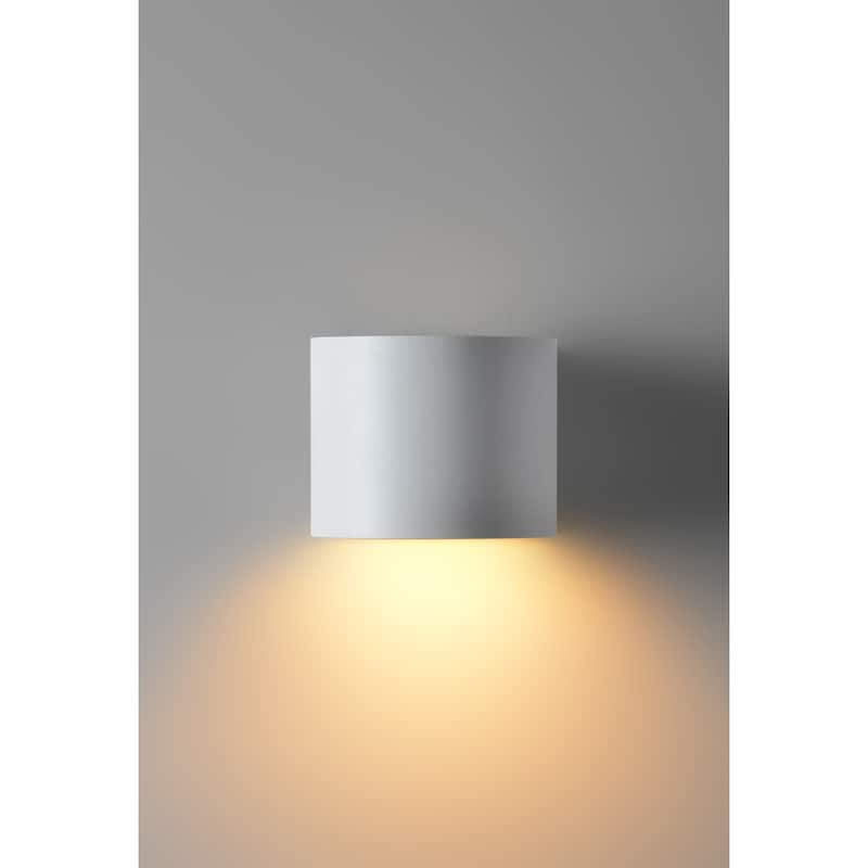 Matte White Zak Wall Sconce - 6"