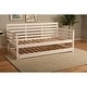 preview thumbnail 4 of 13, Solid Wood Daybed Frame with Twin Pop-Up Trundle Bed