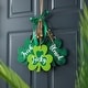 preview thumbnail 1 of 27, Glitzhome St. Patrick's Wooden Shamrock Doorknob Hanging Decor
