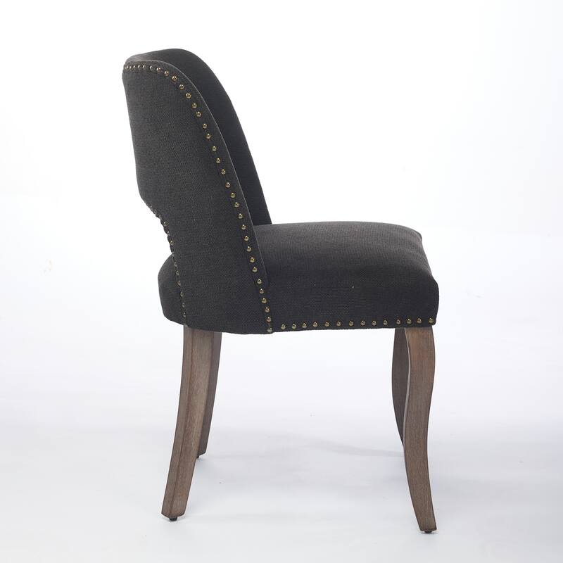 Set of 2 Modern Farmhouse Wooden Dining Chairs