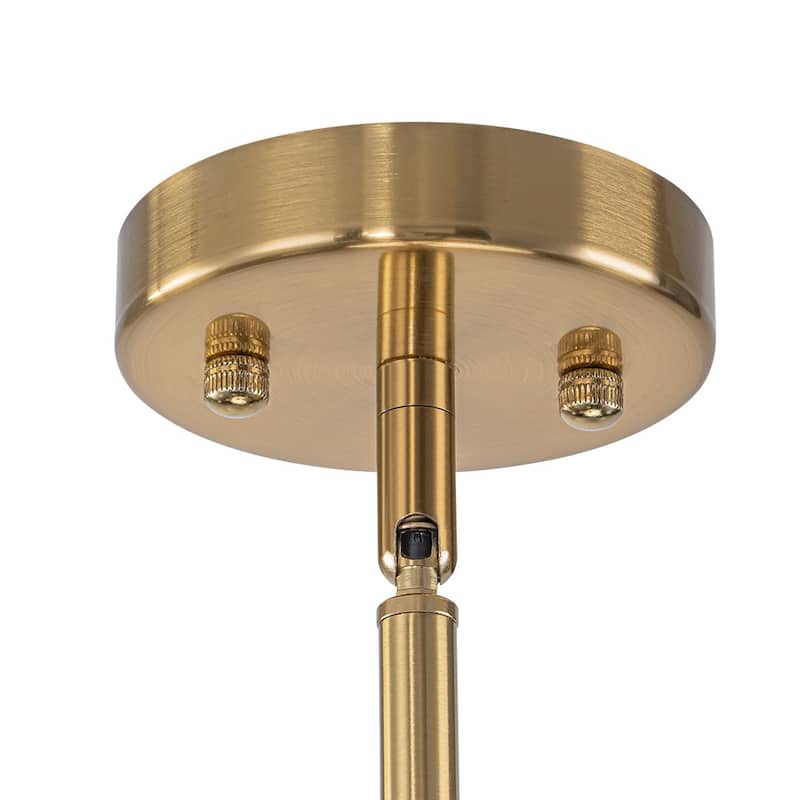 Mid-Century Linear Milky Glass Globe Bubble Sputnik Chandelier