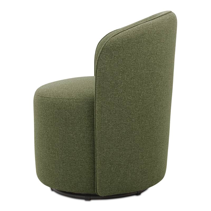 NADAAL STUDIOS Virelith Swivel Dining Chair, Outdoor Safe, Water Resistant, Aluminium Frame, Polypropylene Fabric, Green