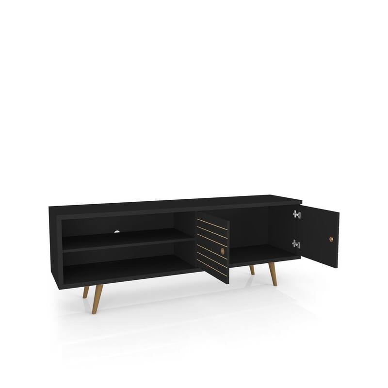 Liberty Mid-Century Modern 3-Shelf TV Stand