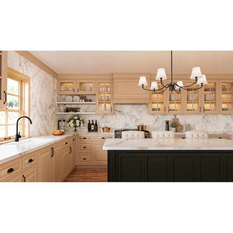 McKinney 6-Light Matte Black Linear Chandelier