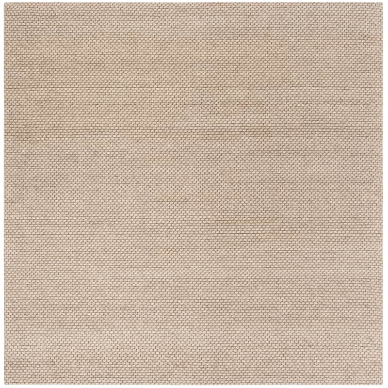 SAFAVIEH Handmade Natura Refiqe Wool Rug - 6' Square - Beige - Square