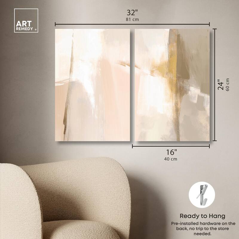 Meditative Hues II Canvas Set of 2 by Art Remedy, Gallery Wrapped