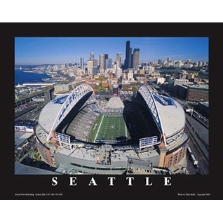 ''Seattle Seahawks, Quest Field, Washington'' by Mike Smith Photography Art Print (22 x 28 in.)