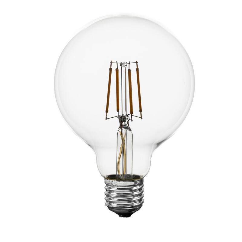 4 Pack LED G95 Glass Filament Outdoor Globe Replacement Bulbs
