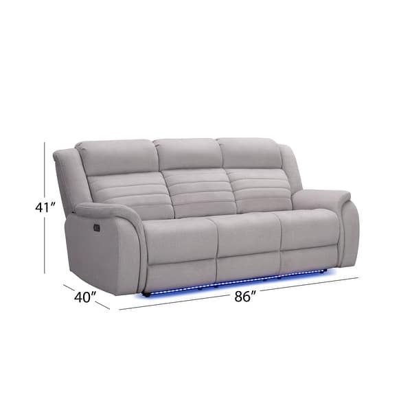 Abbyson Reclining 3 Piece Set with Heating and Massage Bed