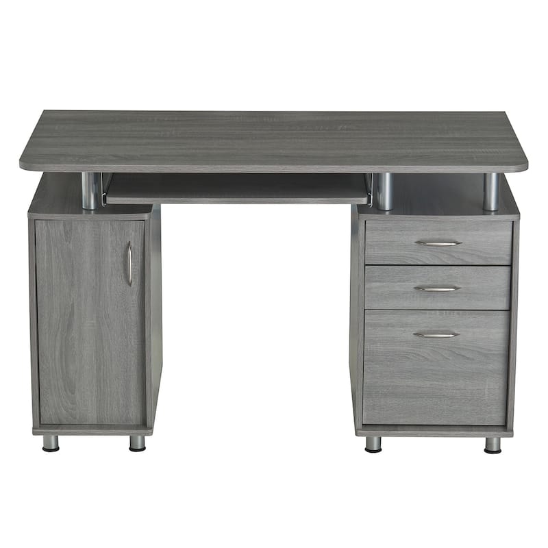 Modern Designs Grey MDF Multifunctional Office Desk With File Cabinet