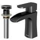preview thumbnail 1 of 11, Karran Kassel Single Hole Single Handle Basin Bathroom Faucet with Matching Pop-up Drain Gunmetal Grey