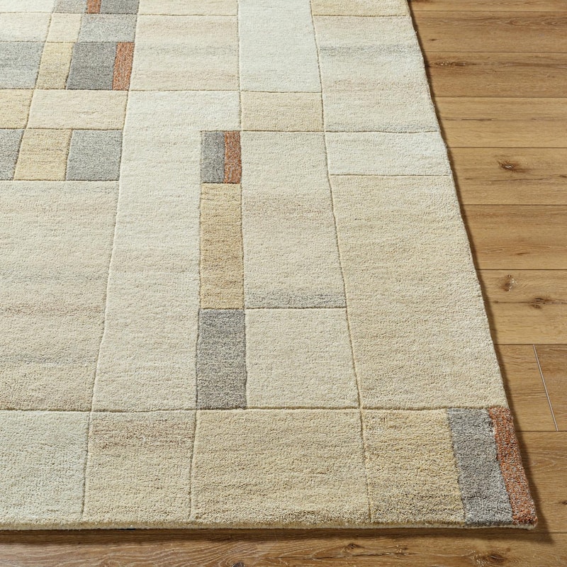 Livabliss Modern & Contemporary Forum Geometric Area Rug - 2'6" x 8' - Gray/Taupe
