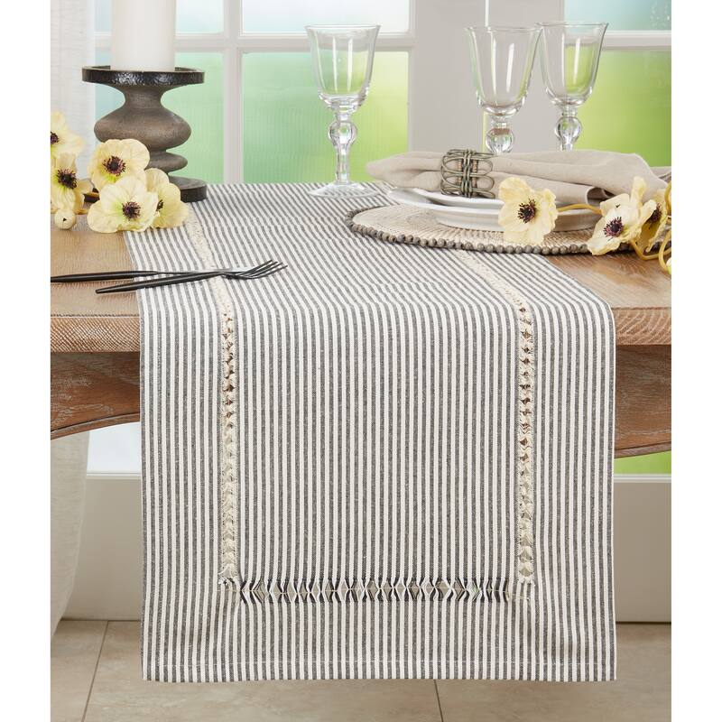 Stripe Hemstitch Design Table Runner