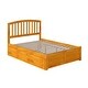 preview thumbnail 6 of 6, AFI Richmond Full Size Platform Bed with Footboard & Twin Trundle in Caramel Latte