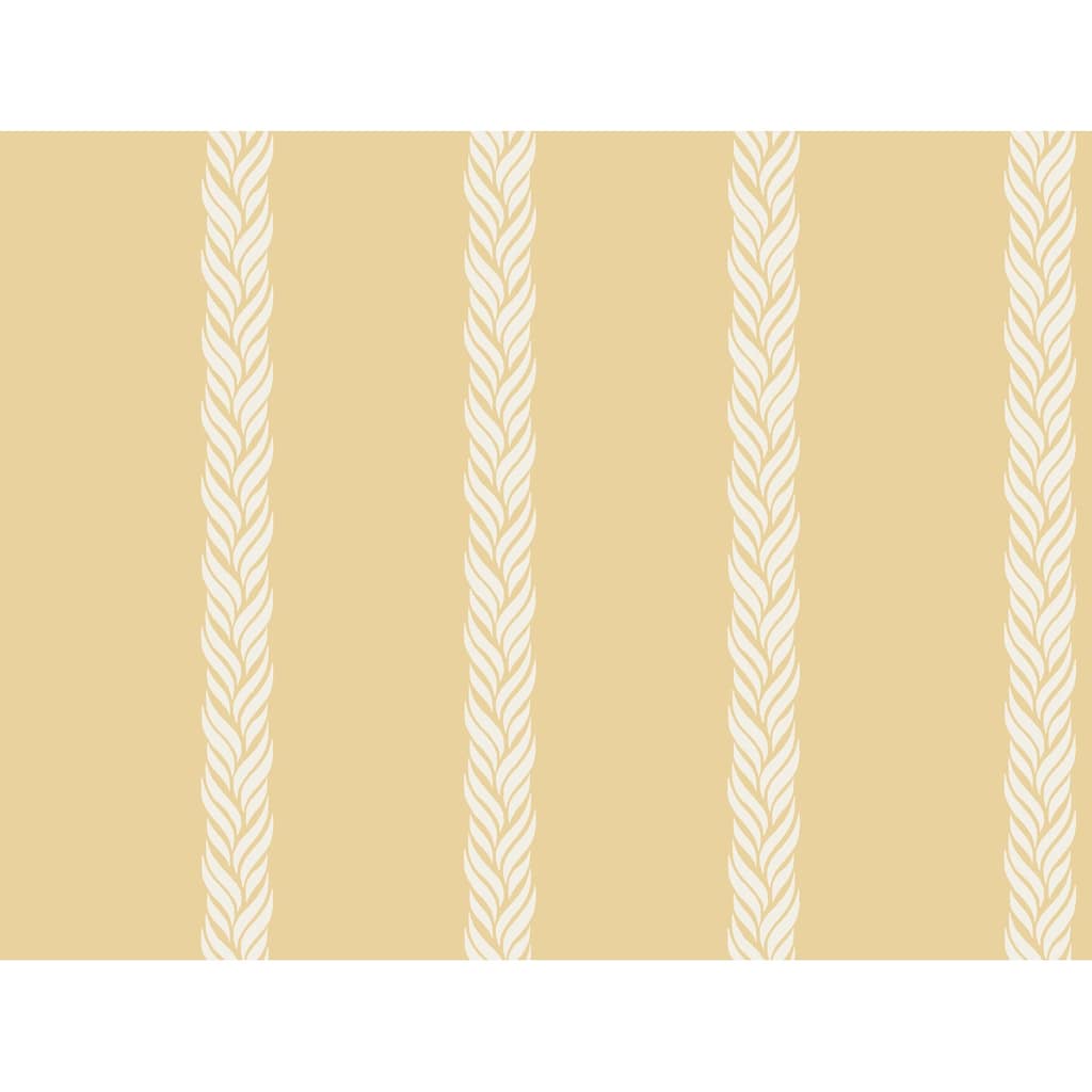 Ronald Redding Braided Stripe Yellow Wallpaper