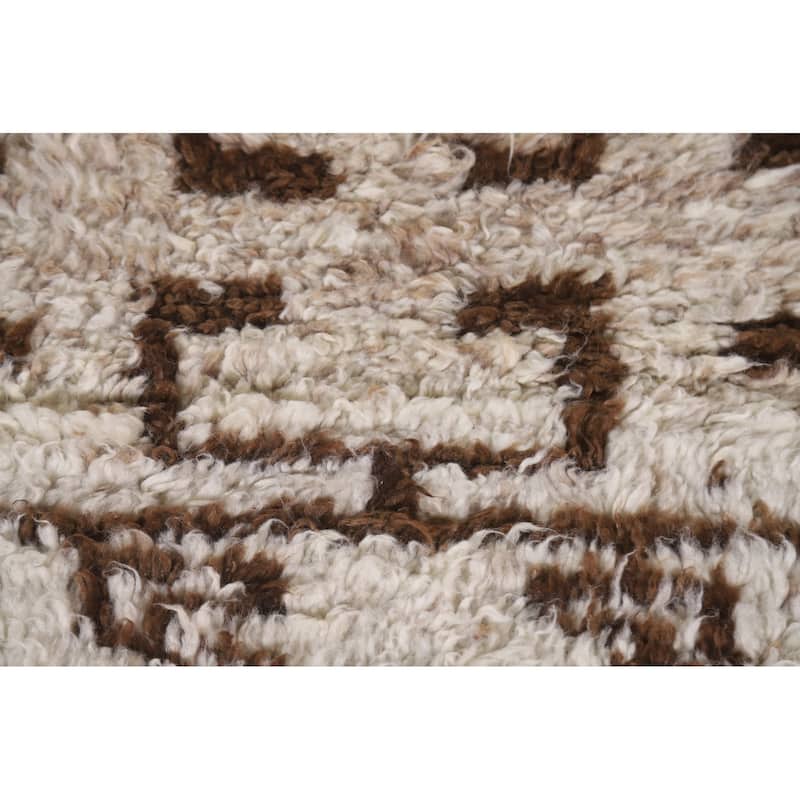 Plush Turkish Anatolian Beige Runner Rug Hand-knotted Wool Carpet - 3'2"x 10'6"