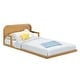 preview thumbnail 2 of 12, Pkolino Curva Rattan Floor Bed - FSC Certified Solid Wood - Natural