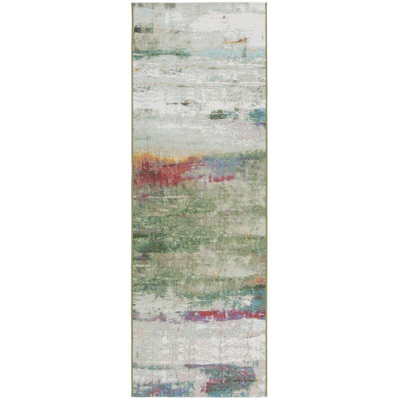 SAFAVIEH Barbados Gulbeyaz Modern Waterproof Patio Backyard Rug