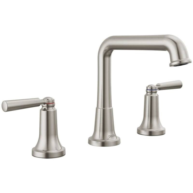 Delta 3536-MPU-DST Saylor 1.2 GPM Widespread Bathroom Faucet with Push - Brilliance Stainless