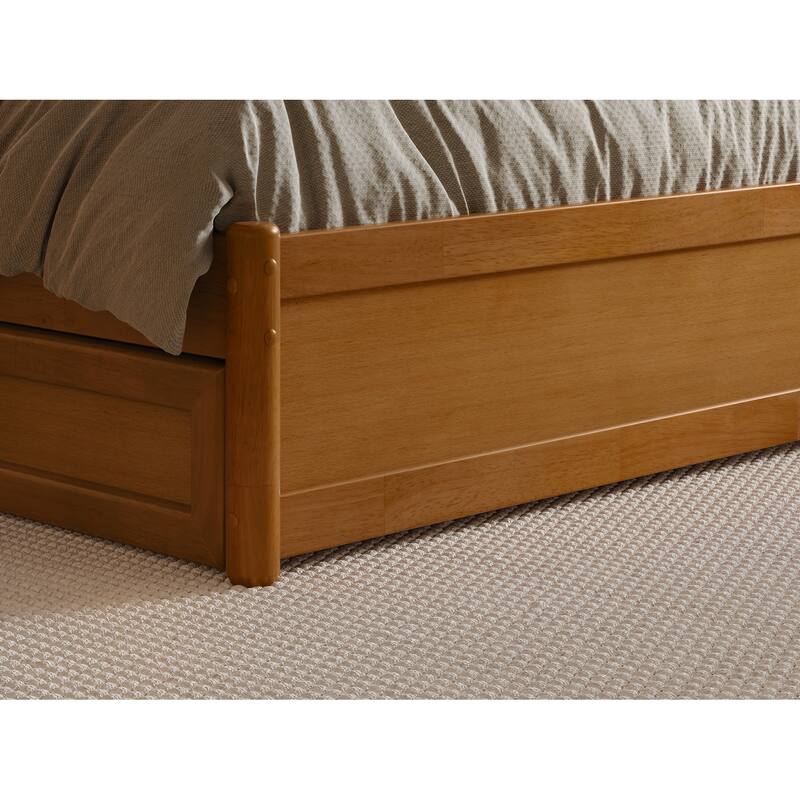 Lucia Platform Bed with Panel Footboard and Storage Drawers