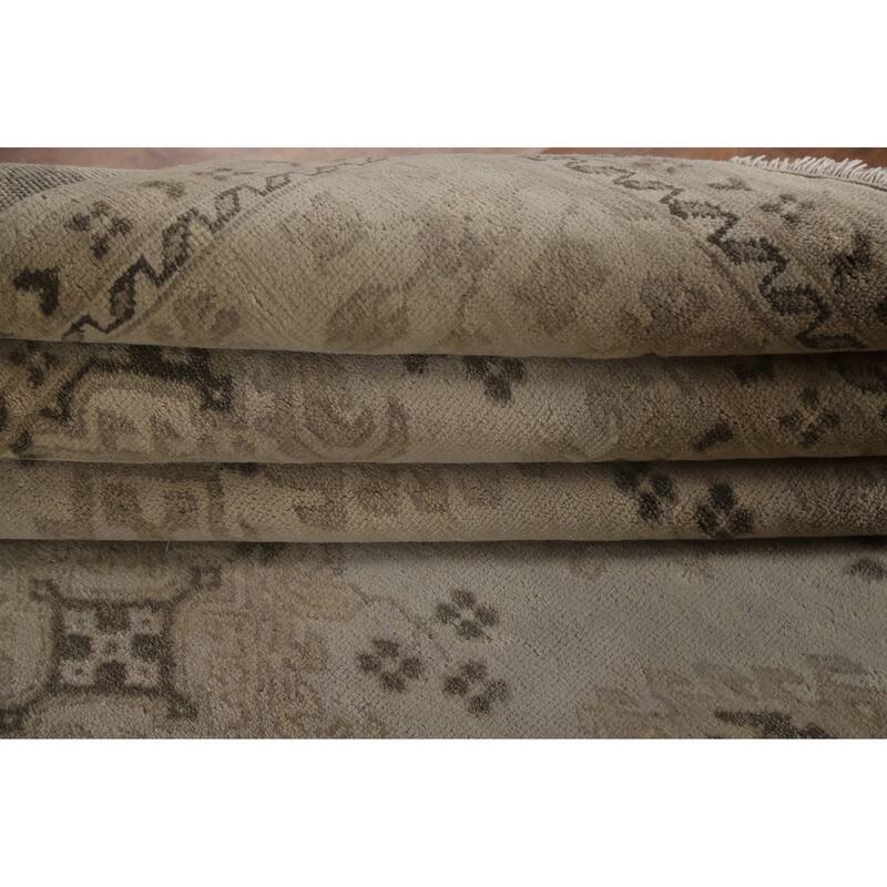 Oushak Living Room Area Rug Handmade Wool Carpet - 8'1"x 10'0"