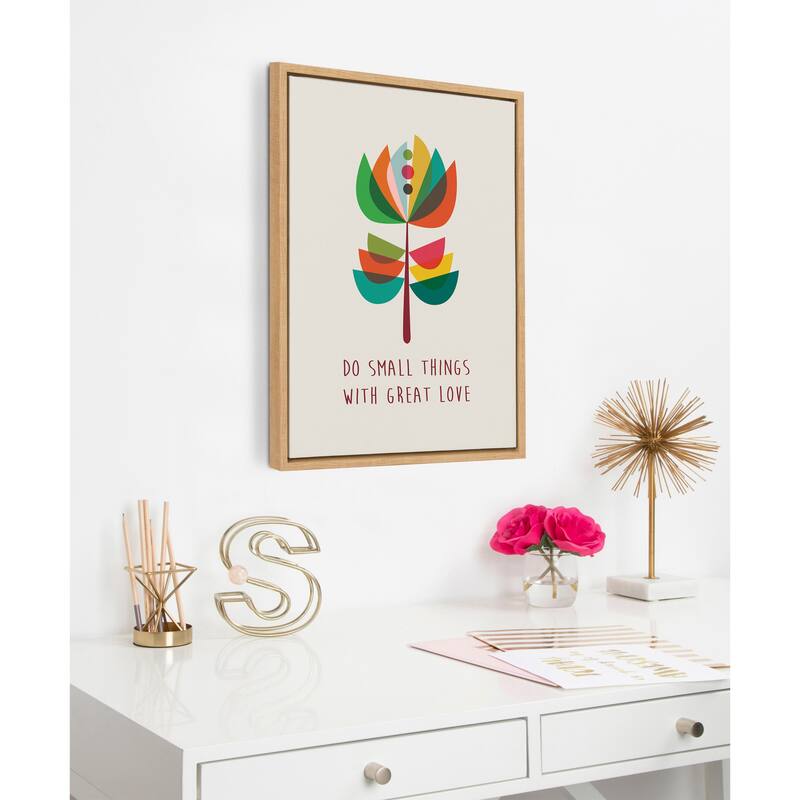 Kate and Laurel Sylvie Great Love Framed Canvas by Rachel Lee
