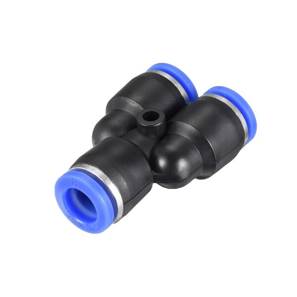 10Pcs Push To Connect Fittings 8 mm or 5/16" od Tube Fittings Blue - 5/16" OD 10pcs