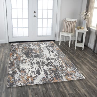Alora Decor Lake Transitional Gray/Multi Recycled Polyester Area Rug