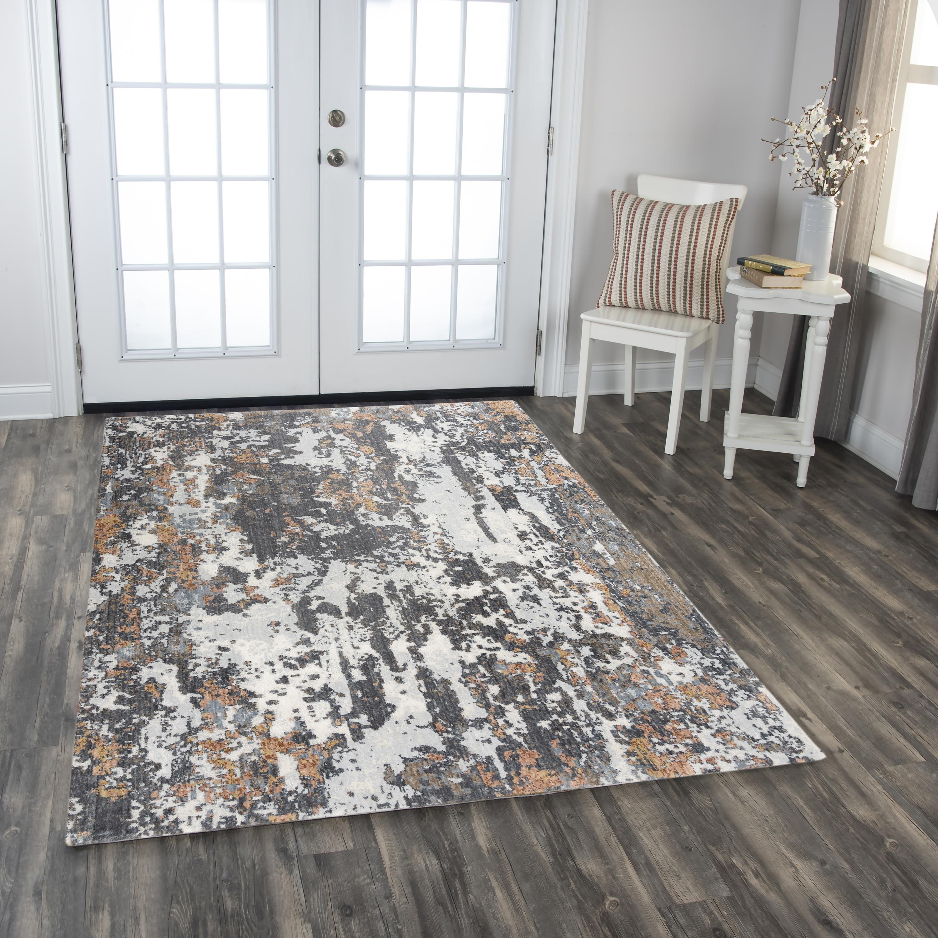 Alora Decor Lake Transitional Gray/Multi Recycled Polyester Area Rug