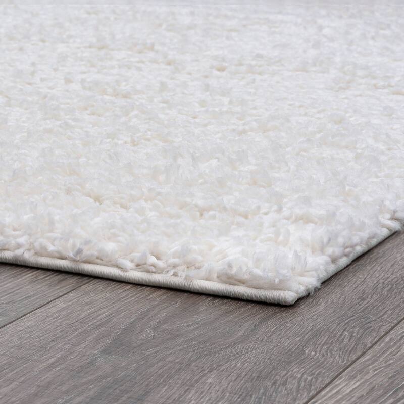 Sohni Shag Farmhouse Solid Color Indoor Area Rug