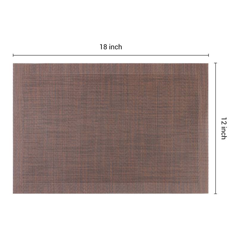 8 Pack Place Mats, PVC Placemats for Kitchen Dining Table Decor Heat Resistant Table Placemats Wipeable Table Mat - 18*12in