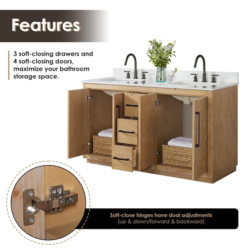 Altair Bellavia Bath Vanity in Weathered Fir with Mirror