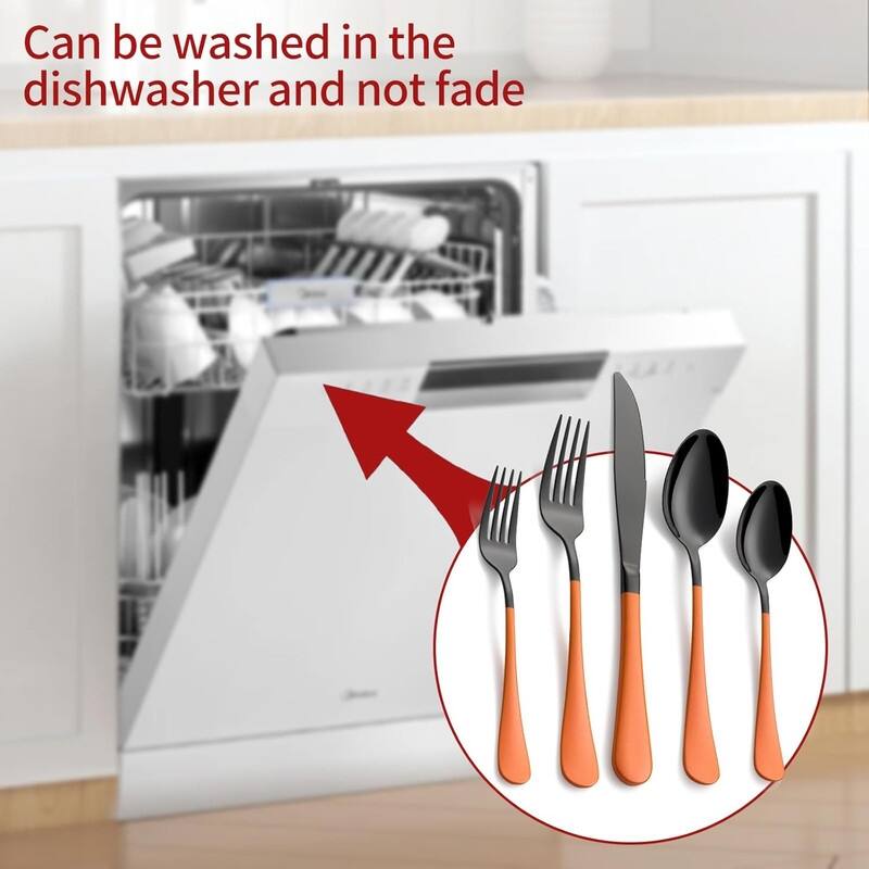20 Piece 18/0 Stainless Steel Flatware Cutlery Set Service for 4,Mirror Finish