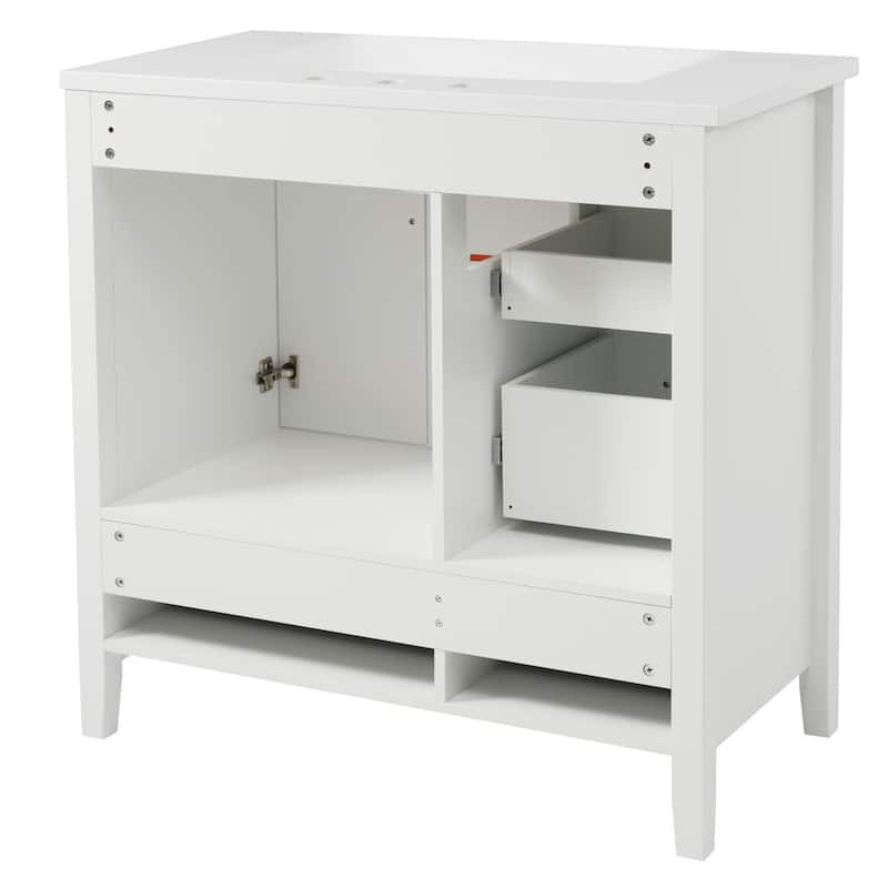 Christopher Knight Home - Simon 36" Resin Vanity with Sink and Soft-Closing Storage