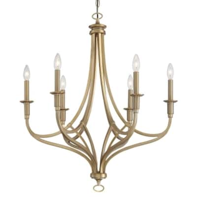 Minka Lavery Covent Park 6 Light 28" Wide Taper Candle Chandelier