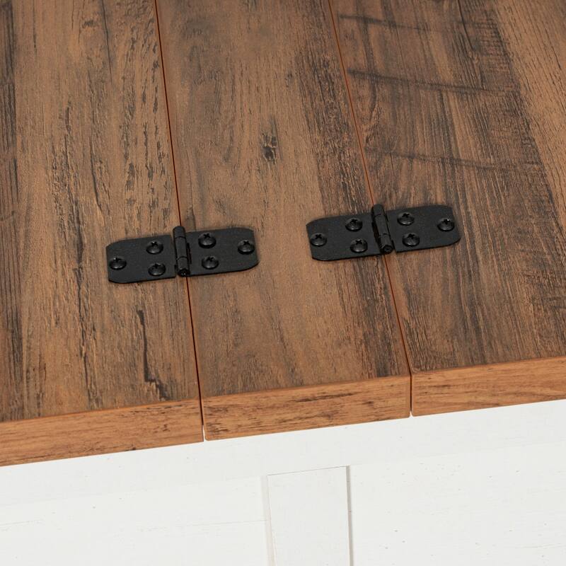 Farmhouse Coffee Table with Hinged Lift Top and Storage