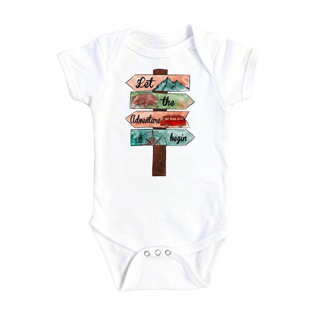 Adventure Sign - Baby Boy Girl Clothes Infant Bodysuit Funny Cute Newborn
