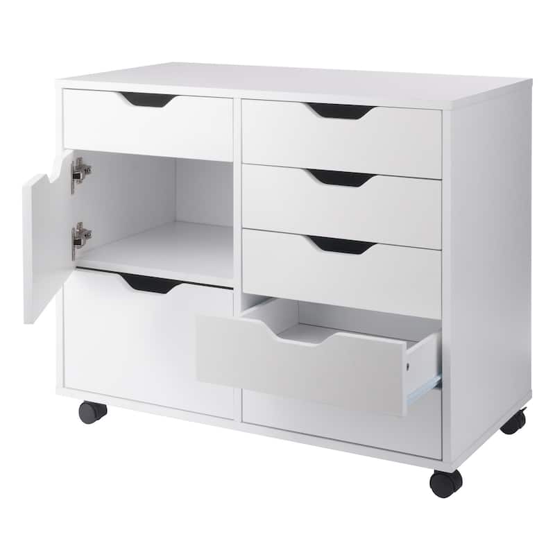 Multi Storage Mobile Cabinet - 32.25" - White