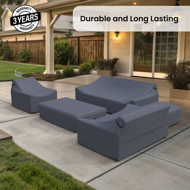 Forever Patio Waterproof Outdoor Sofa Seating Group Cover ( Set of 5 ) - 26 x 76 x 35