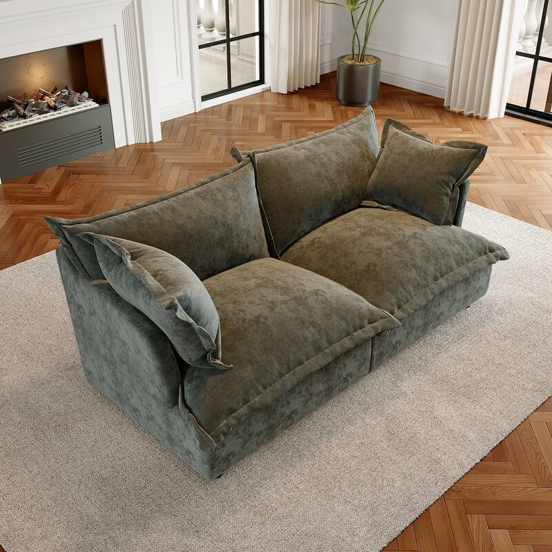 Cloud Chenille Upholstered Modular Sectional Sofa