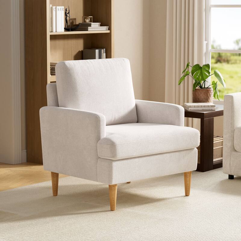 set of 2 Accent Chair for Bedroom Living Room with Wood Legs