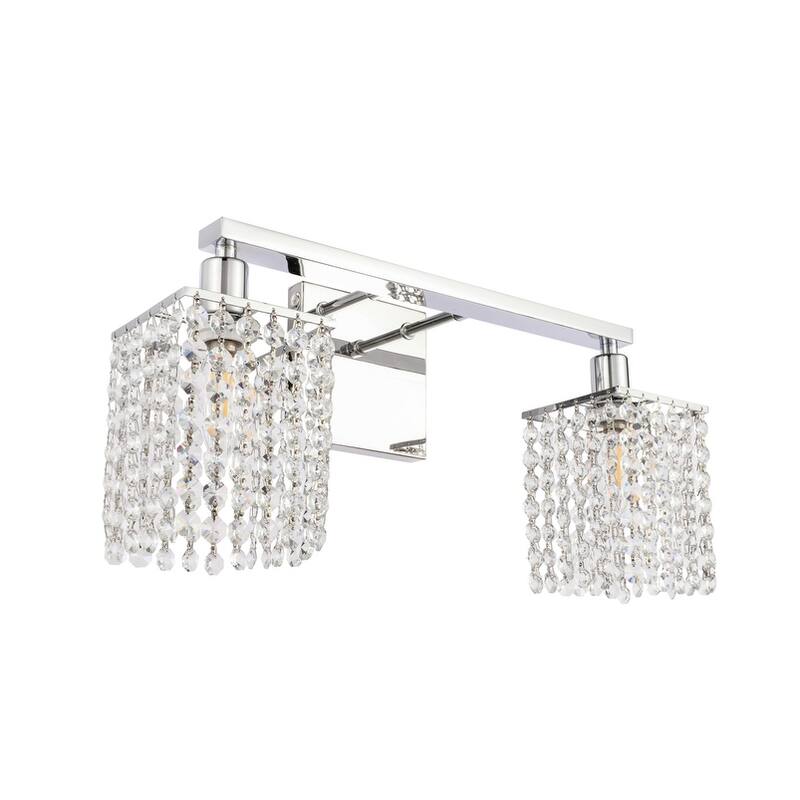 Olivia 2-light Glam Clear Crystals Vanity Light